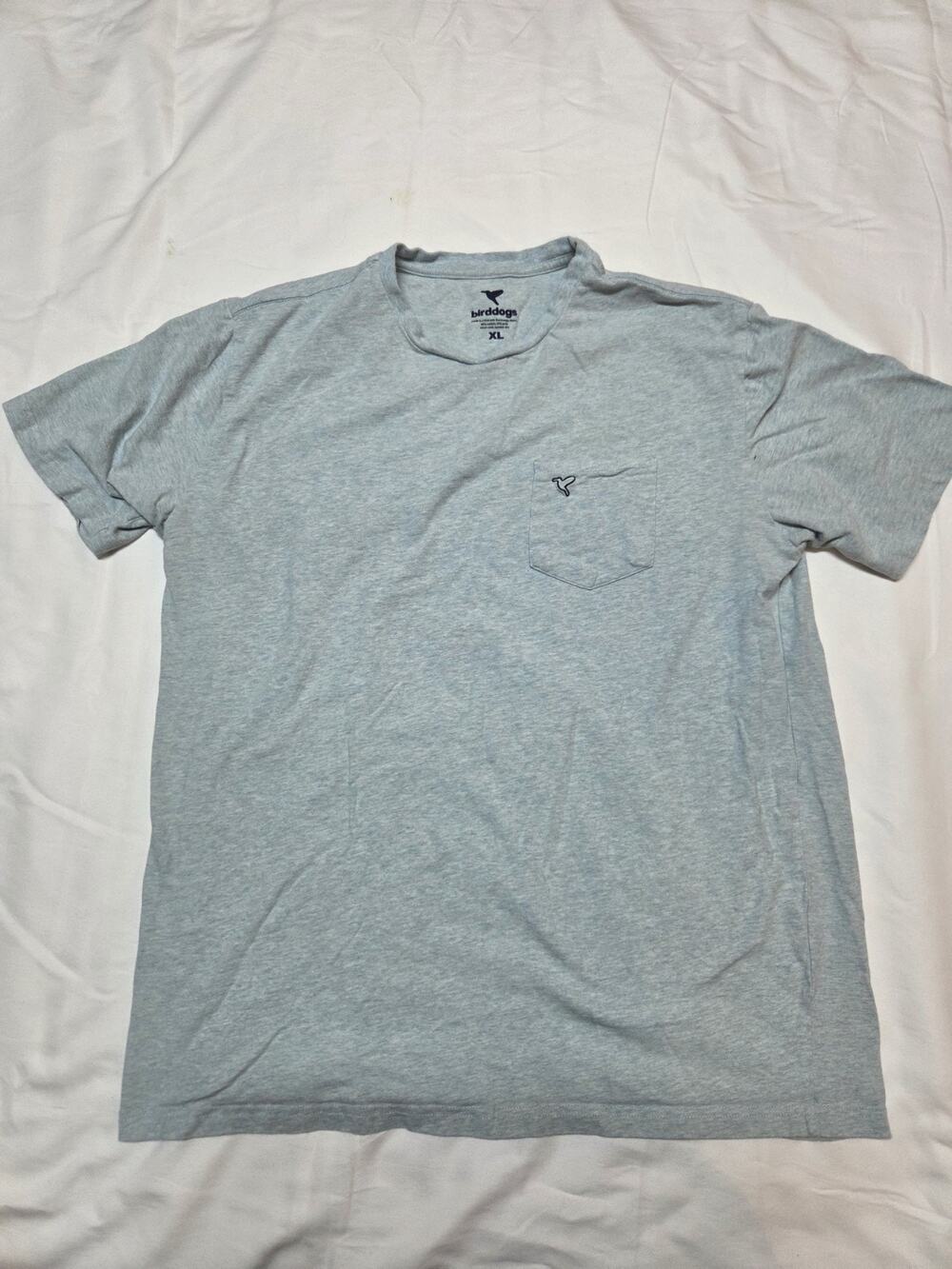 Bird Dogs Men's Pocket Tee Shirt Size XL Short Sleeve Blue
